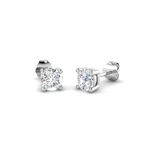 Diamond Solitaire Stud Earrings