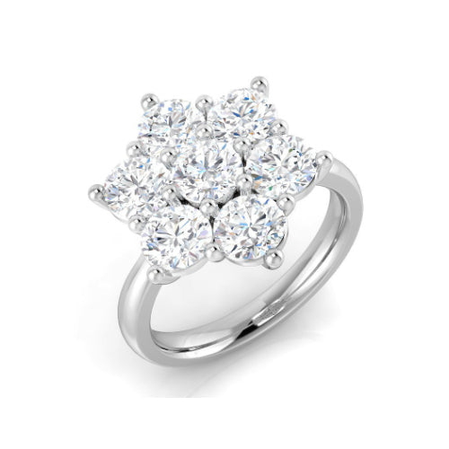 Diamond Cluster Ring