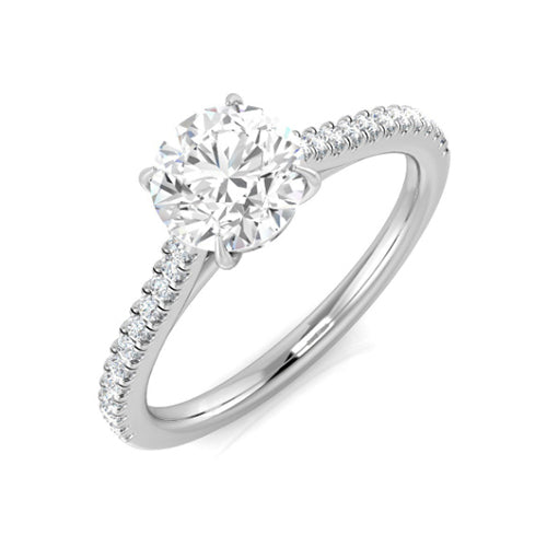 Diamond Solitaire with Diamond Shoulders